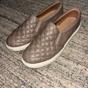 A New Day Beige Quilted Slip-On Shoes